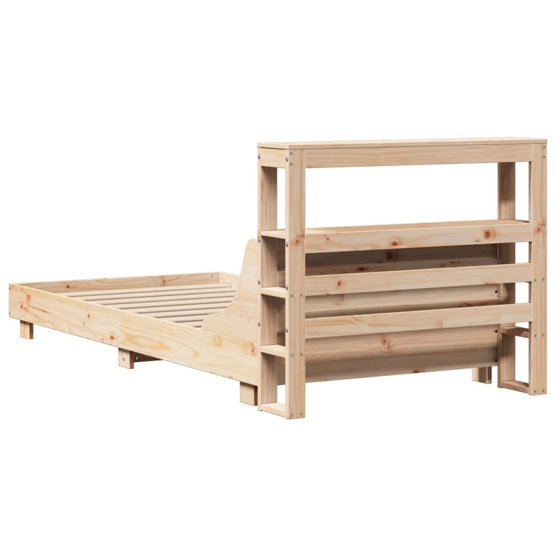 vidaXL tömör fenyőfa ágy matrac nélkül 100 x 200 cm