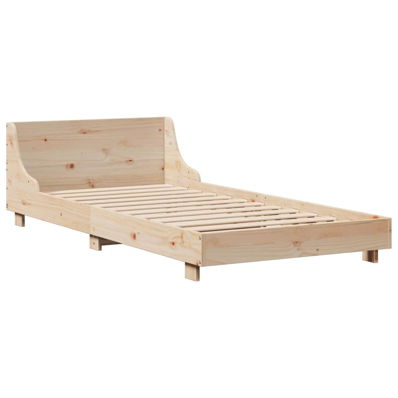 vidaXL tömör fenyőfa ágy matrac nélkül 100 x 200 cm