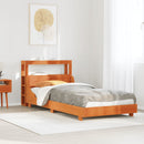 vidaXL viaszbarna tömör fenyőfa ágy matrac nélkül 100 x 200 cm