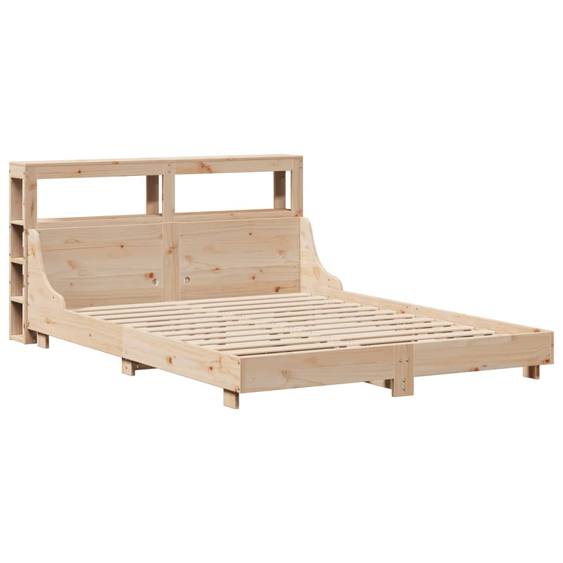 vidaXL tömör fenyőfa ágy matrac nélkül 140 x 190 cm