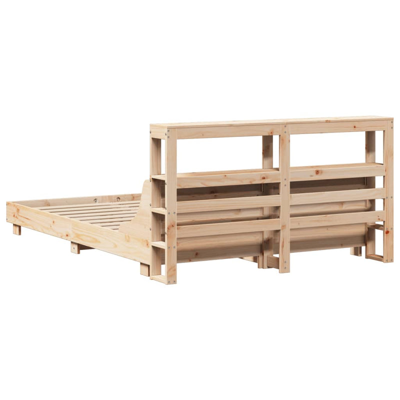 vidaXL tömör fenyőfa ágy matrac nélkül 140 x 190 cm
