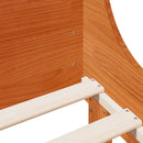 vidaXL viaszbarna tömör fenyőfa ágy matrac nélkül 135 x 190 cm