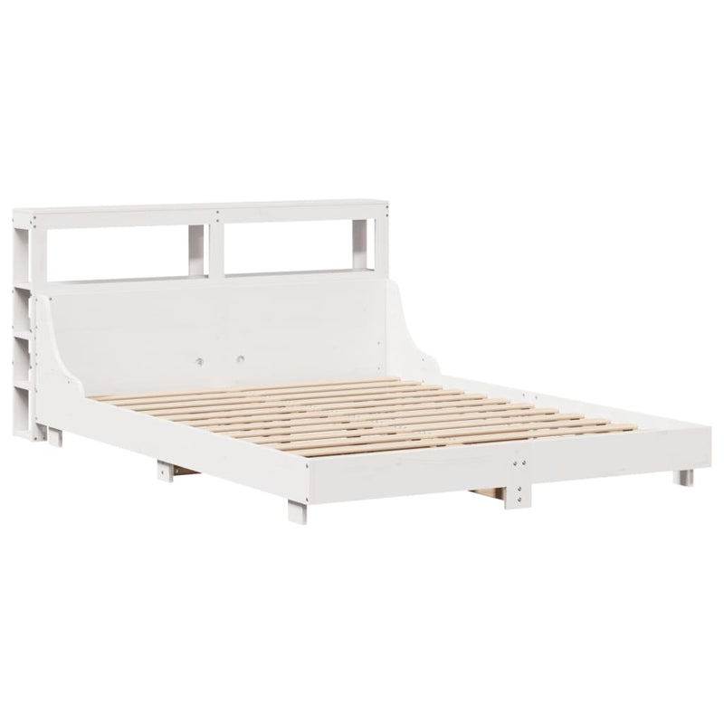 vidaXL fehér tömör fenyőfa ágy matrac nélkül 120 x 190 cm