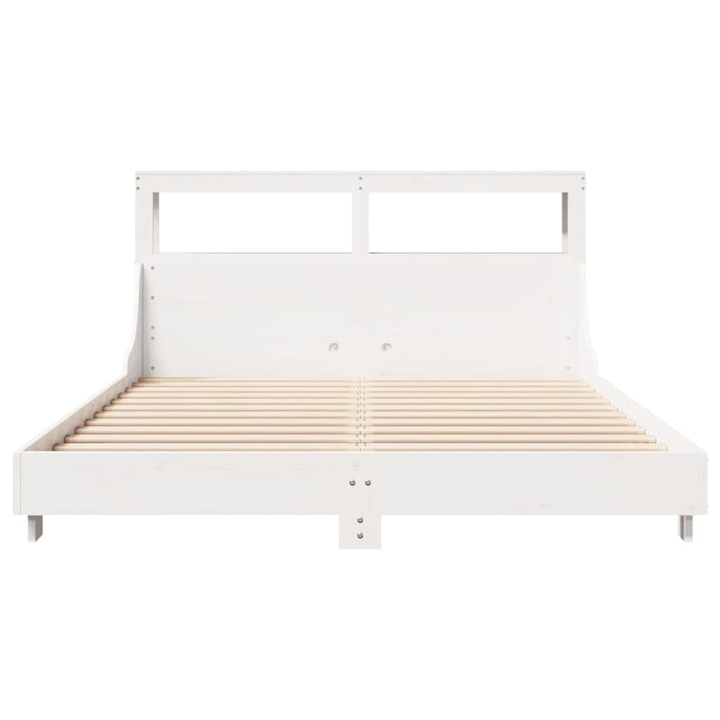 vidaXL fehér tömör fenyőfa ágy matrac nélkül 120 x 190 cm