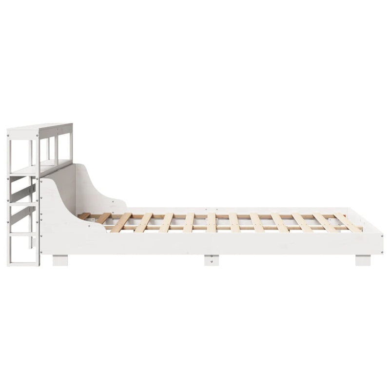 vidaXL fehér tömör fenyőfa ágy matrac nélkül 120 x 190 cm