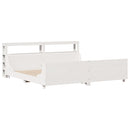 vidaXL fehér tömör fenyőfa ágy matrac nélkül 180 x 200 cm