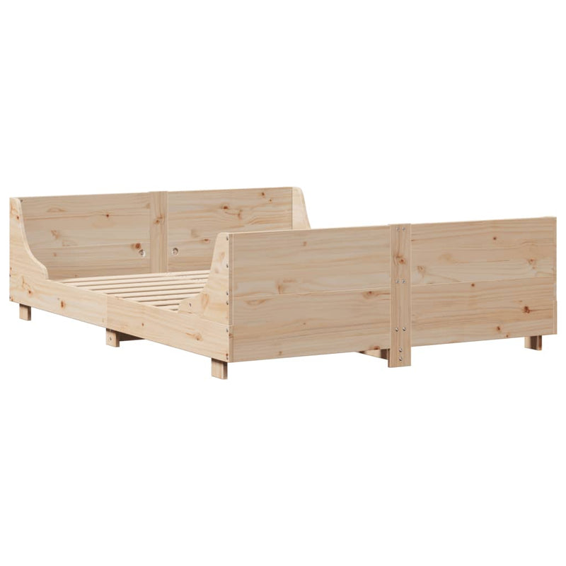 vidaXL tömör fenyőfa ágy matrac nélkül 140 x 200 cm