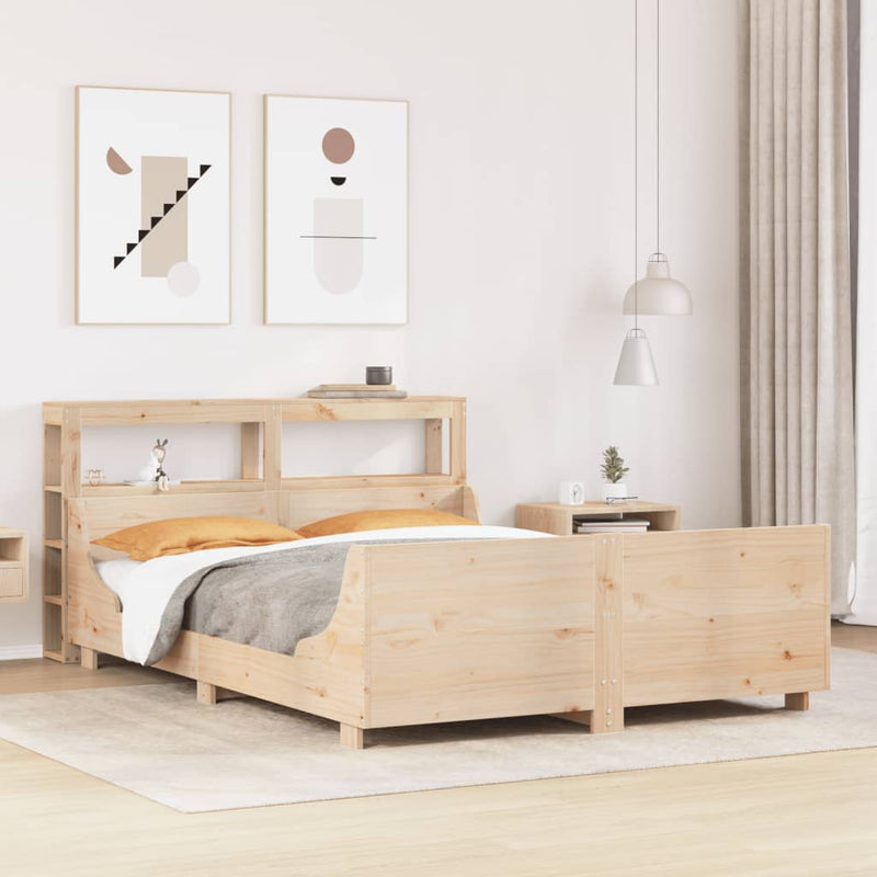 vidaXL tömör fenyőfa ágy matrac nélkül 140 x 200 cm
