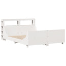 vidaXL fehér tömör fenyőfa ágy matrac nélkül 120 x 200 cm