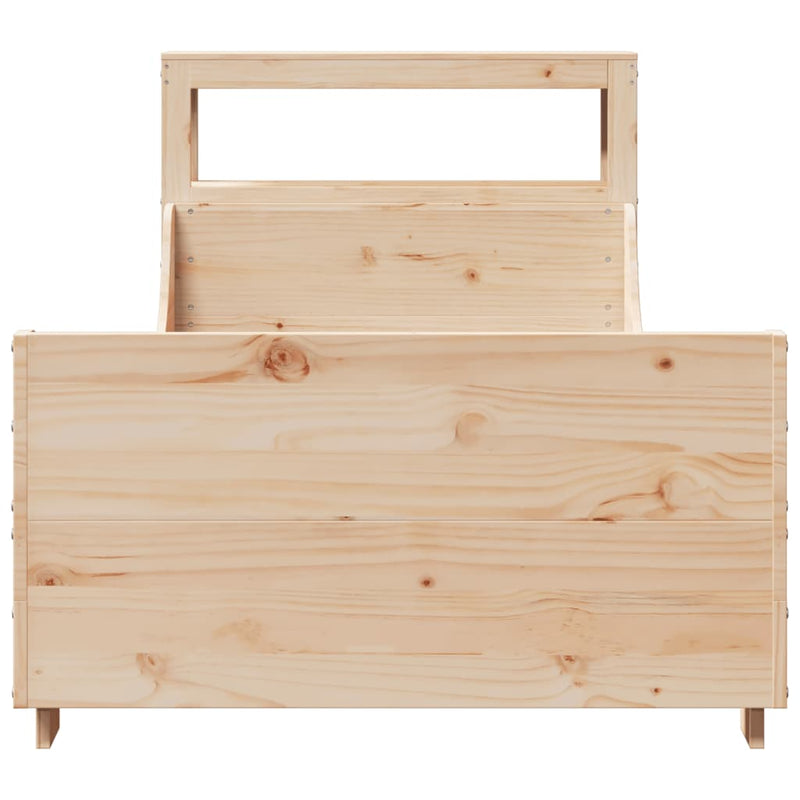 vidaXL tömör fenyőfa ágy matrac nélkül 100 x 200 cm