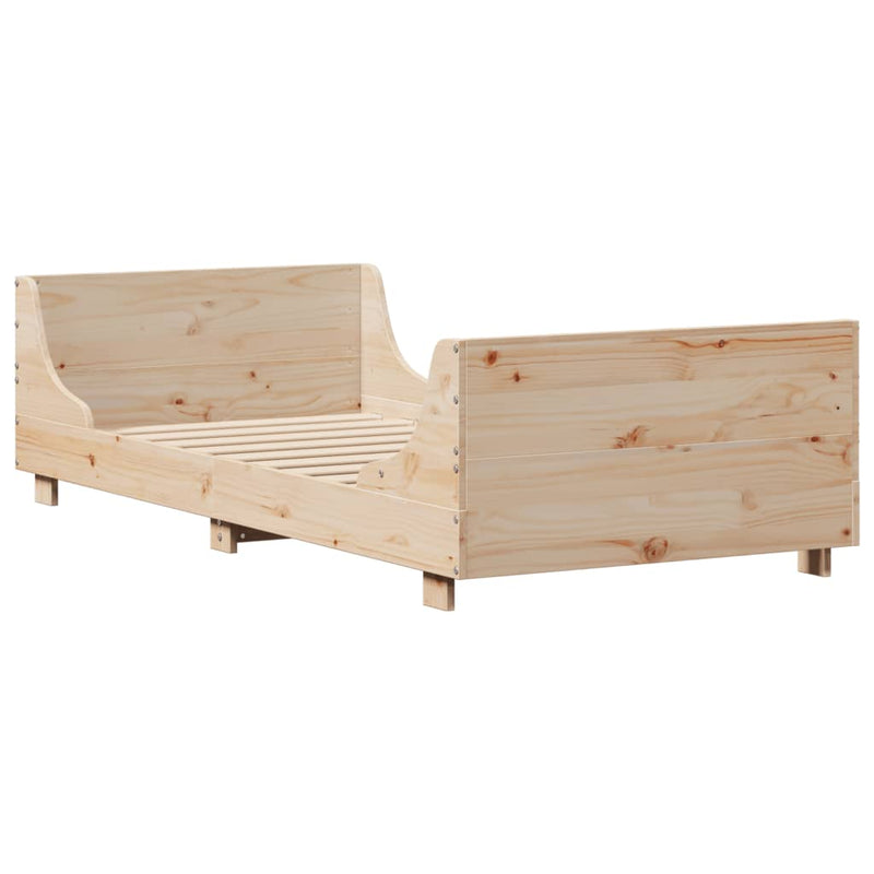 vidaXL tömör fenyőfa ágy matrac nélkül 100 x 200 cm
