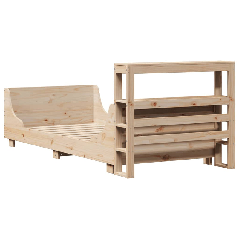vidaXL tömör fenyőfa ágy matrac nélkül 100 x 200 cm