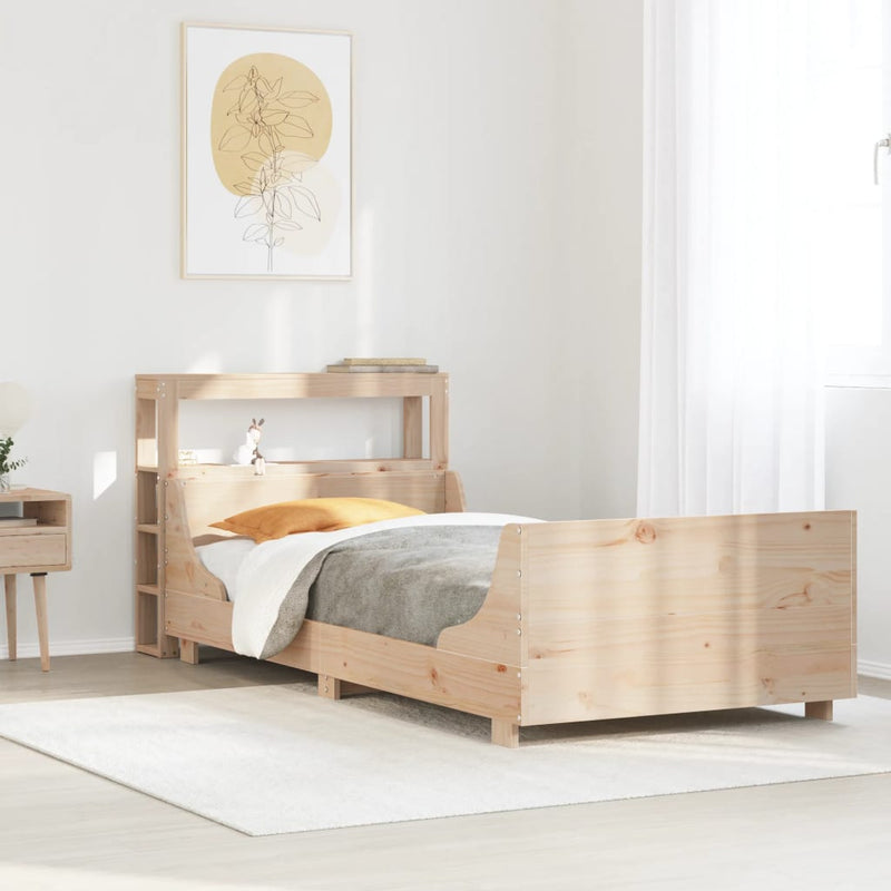 vidaXL tömör fenyőfa ágy matrac nélkül 100 x 200 cm