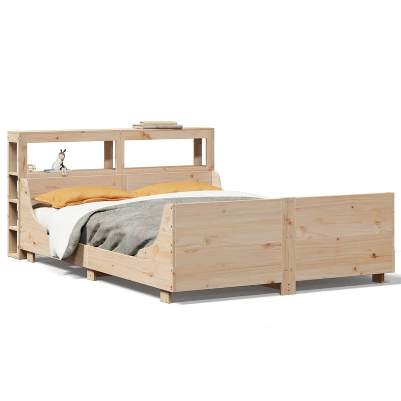 vidaXL tömör fenyőfa ágy matrac nélkül 140 x 190 cm