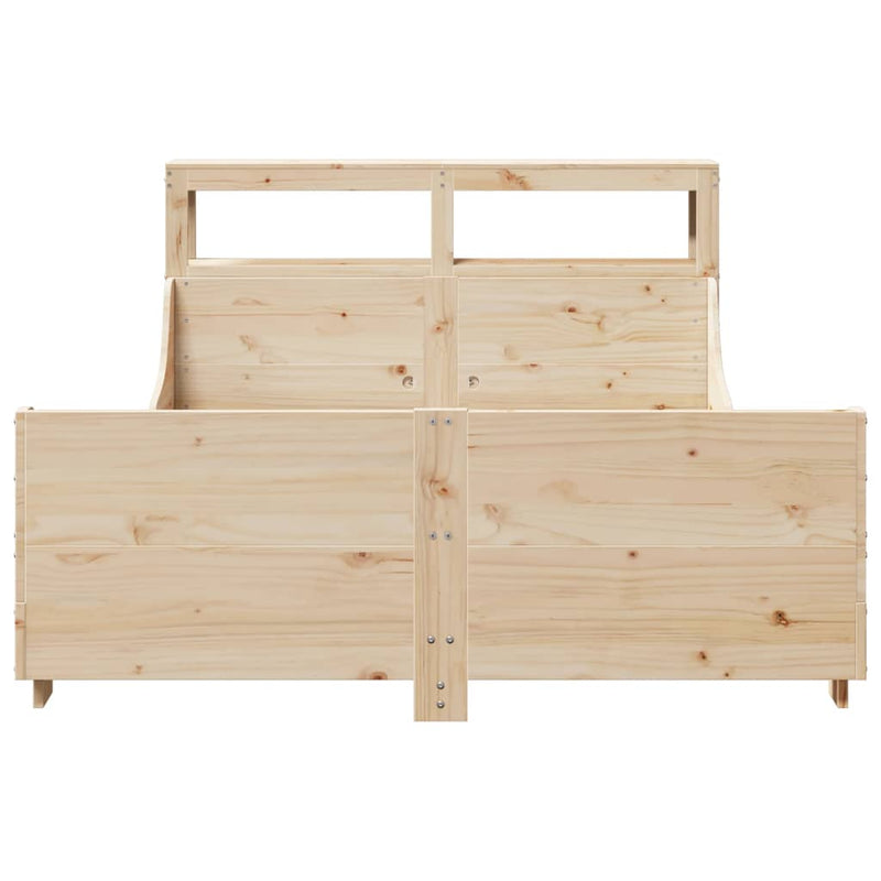 vidaXL tömör fenyőfa ágy matrac nélkül 140 x 190 cm