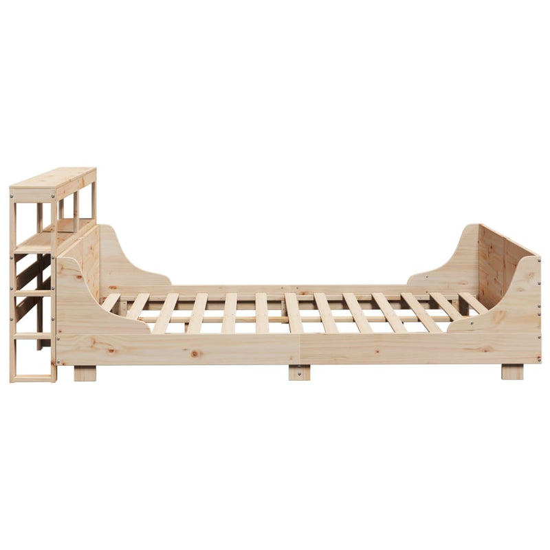 vidaXL tömör fenyőfa ágy matrac nélkül 140 x 190 cm