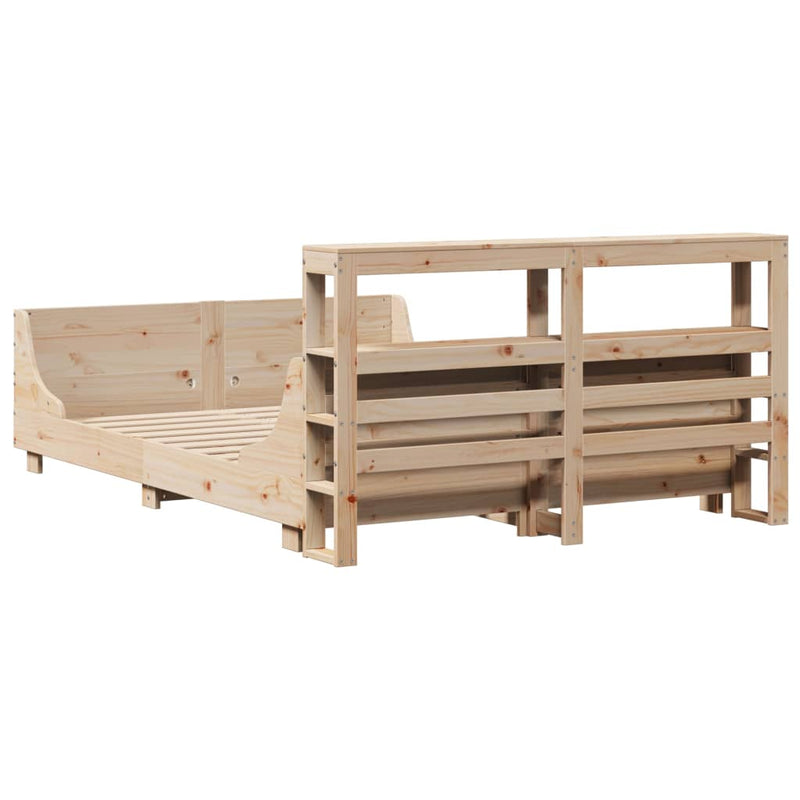 vidaXL tömör fenyőfa ágy matrac nélkül 140 x 190 cm