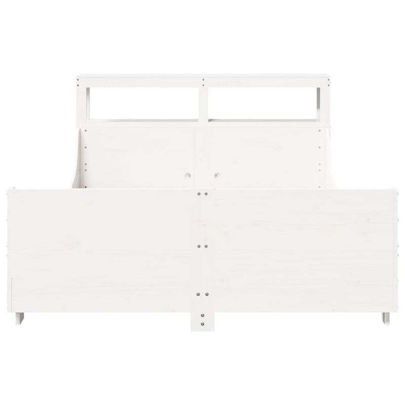 vidaXL fehér tömör fenyőfa ágy matrac nélkül 140x190 cm