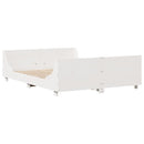 vidaXL fehér tömör fenyőfa ágy matrac nélkül 140x190 cm