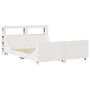 vidaXL fehér tömör fenyőfa ágy matrac nélkül 135 x 190 cm