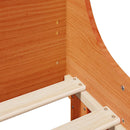 vidaXL viaszbarna tömör fenyőfa ágy matrac nélkül 135 x 190 cm