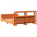 vidaXL viaszbarna tömör fenyőfa ágy matrac nélkül 120 x 190 cm