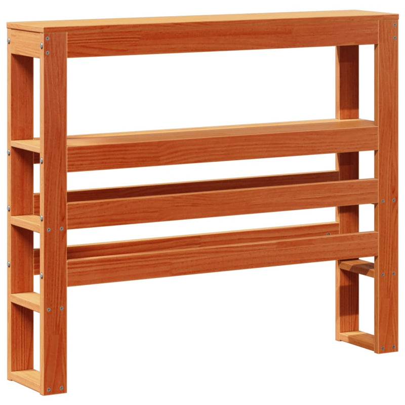 vidaXL viaszbarna tömör fenyőfa ágy matrac nélkül 90 x 200 cm