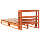 vidaXL viaszbarna tömör fenyőfa ágy matrac nélkül 100 x 200 cm