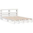 vidaXL fehér tömör fenyőfa ágy matrac nélkül 150 x 200 cm