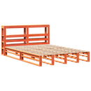 vidaXL viaszbarna tömör fenyőfa ágy matrac nélkül 150 x 200 cm