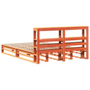 vidaXL viaszbarna tömör fenyőfa ágy matrac nélkül 150 x 200 cm