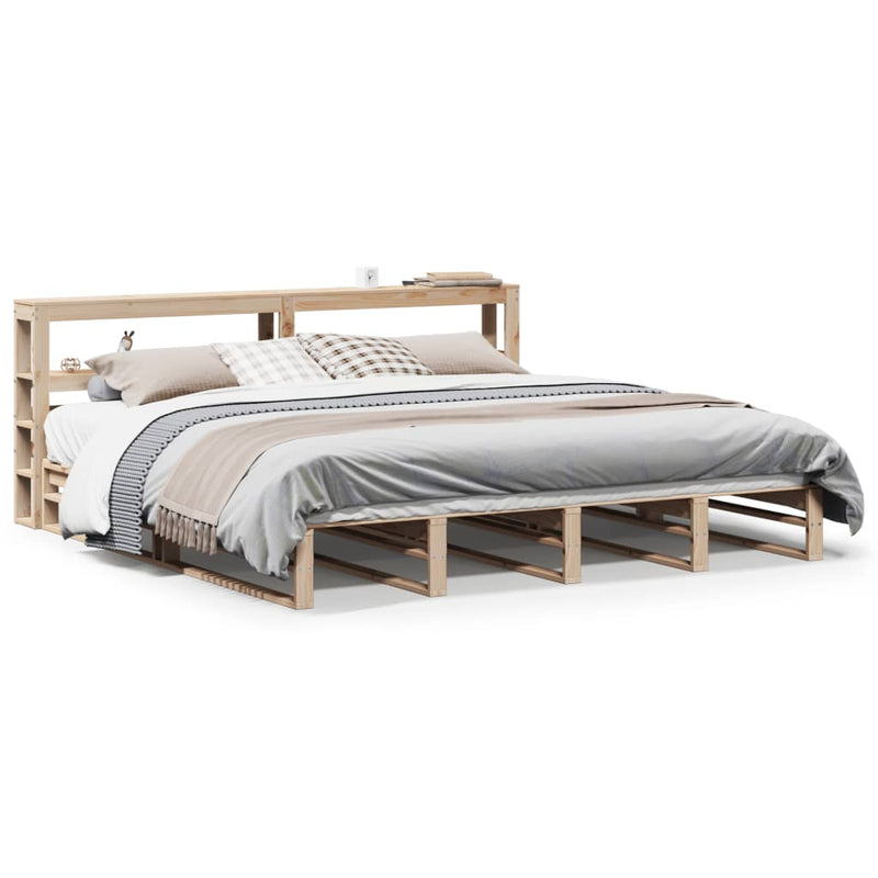 vidaXL tömör fenyőfa ágy matrac nélkül 180 x 200 cm