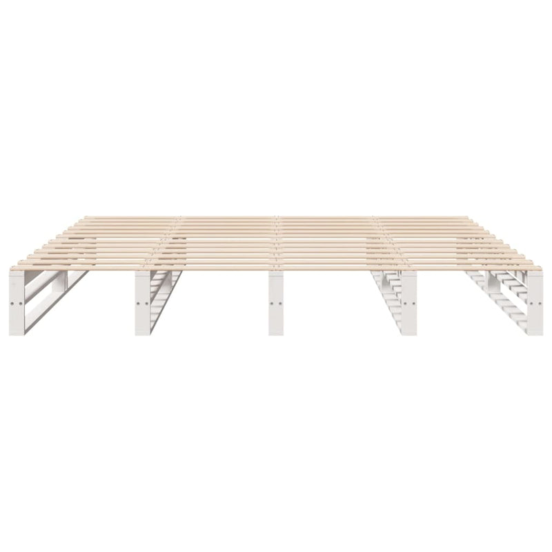 vidaXL fehér tömör fenyőfa ágy matrac nélkül 180 x 200 cm