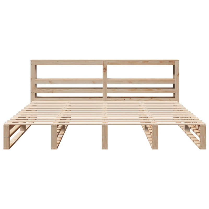 vidaXL tömör fenyőfa ágy matrac nélkül 200 x 200 cm