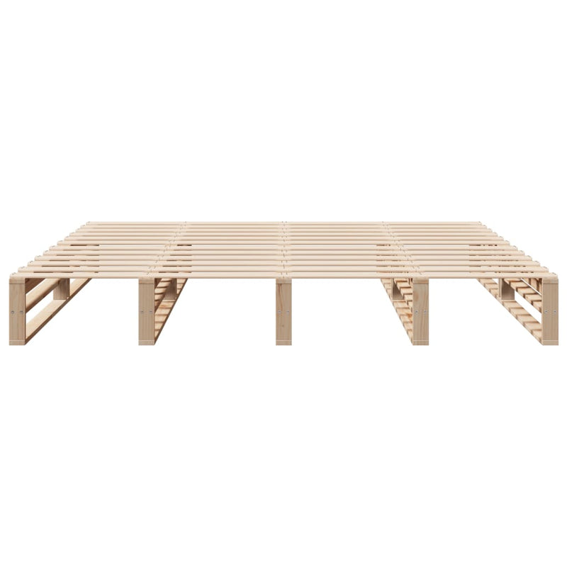 vidaXL tömör fenyőfa ágy matrac nélkül 200 x 200 cm