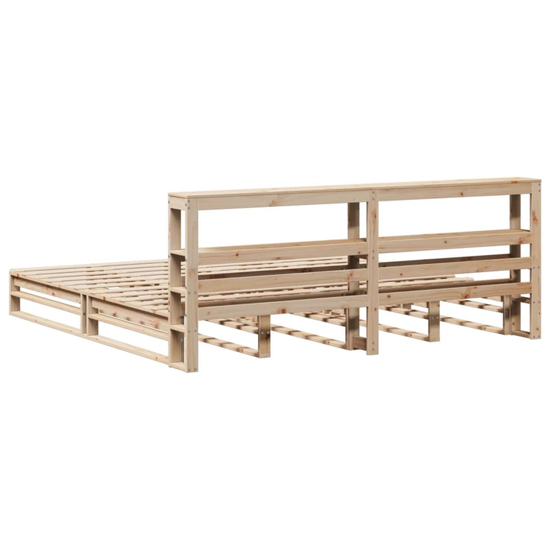 vidaXL tömör fenyőfa ágy matrac nélkül 200 x 200 cm
