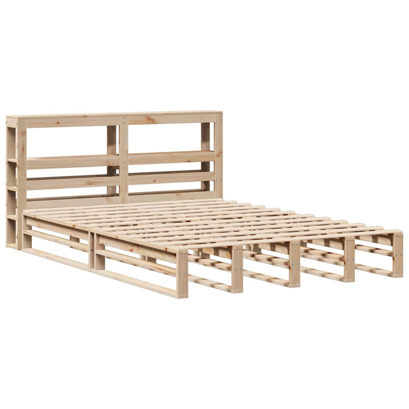 vidaXL tömör fenyőfa ágy matrac nélkül 140 x 190 cm