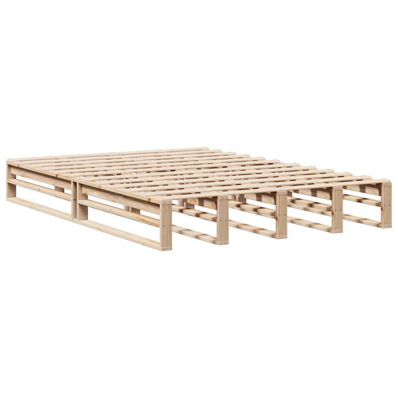 vidaXL tömör fenyőfa ágy matrac nélkül 140 x 190 cm