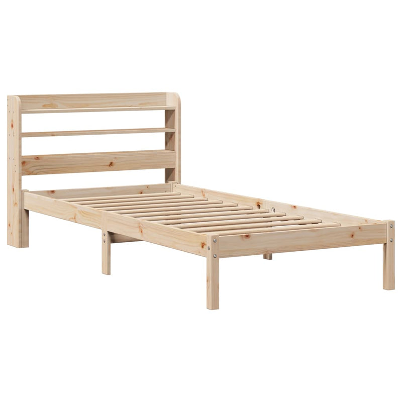 vidaXL tömör fenyőfa ágy matrac nélkül 75 x 190 cm