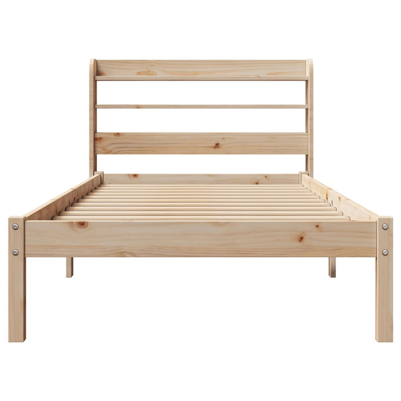 vidaXL tömör fenyőfa ágy matrac nélkül 75 x 190 cm