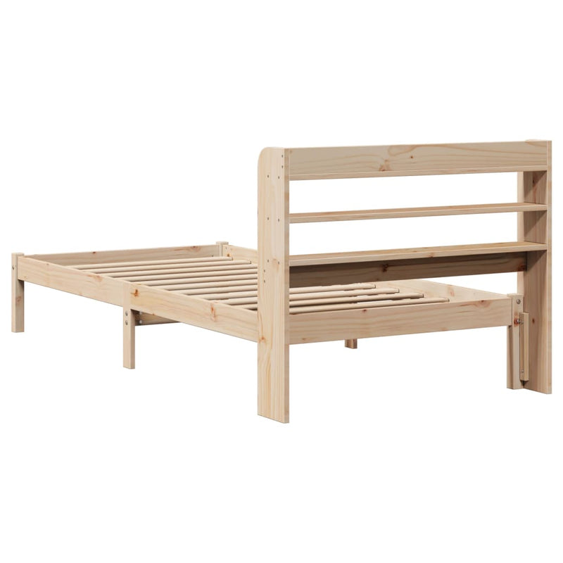 vidaXL tömör fenyőfa ágy matrac nélkül 75 x 190 cm
