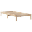 vidaXL tömör fenyőfa ágy matrac nélkül 75 x 190 cm