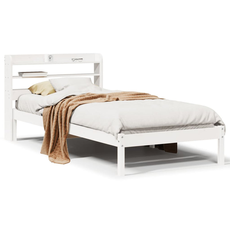 vidaXL fehér tömör fenyőfa ágykeret matrac nélkül 90 x 190 cm