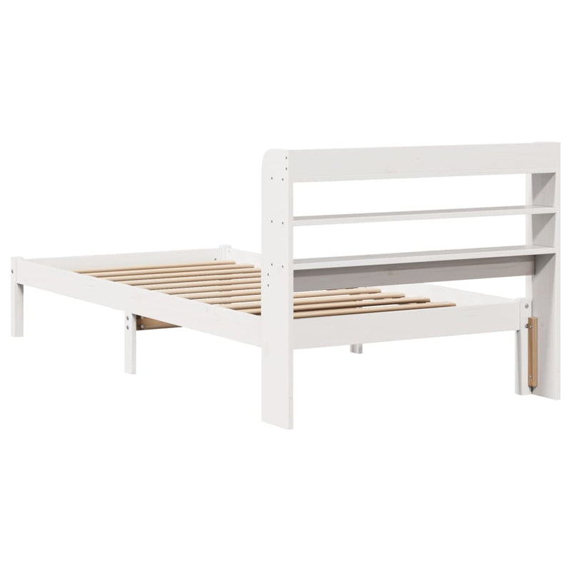 vidaXL fehér tömör fenyőfa ágykeret matrac nélkül 90 x 190 cm