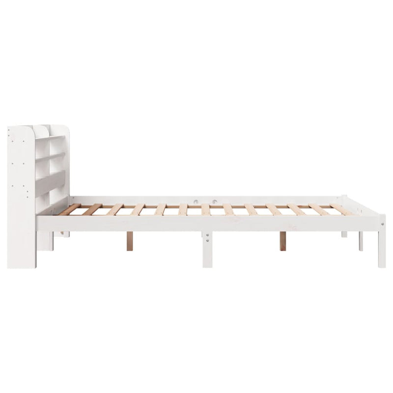 vidaXL fehér tömör fenyőfa ágy matrac nélkül 120 x 190 cm