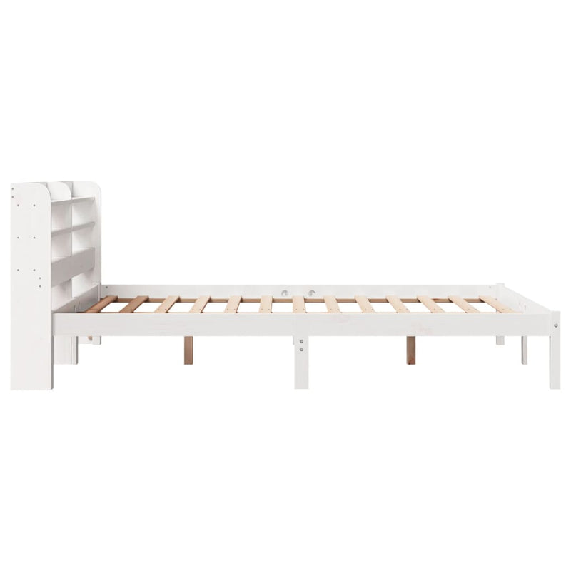 vidaXL fehér tömör fenyőfa ágy matrac nélkül 135 x 190 cm