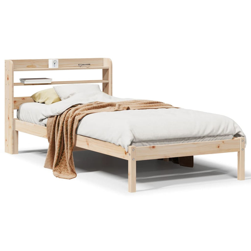 vidaXL tömör fenyőfa ágy matrac nélkül 100 x 200 cm