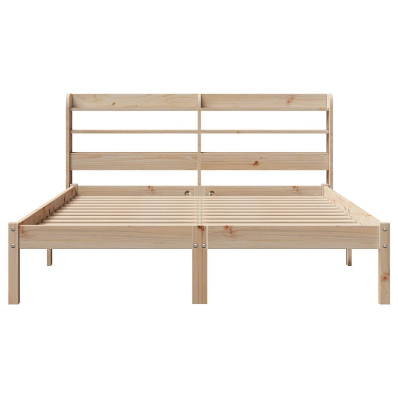 vidaXL tömör fenyőfa ágykeret ágy matrac nélkül 120 x 200 cm