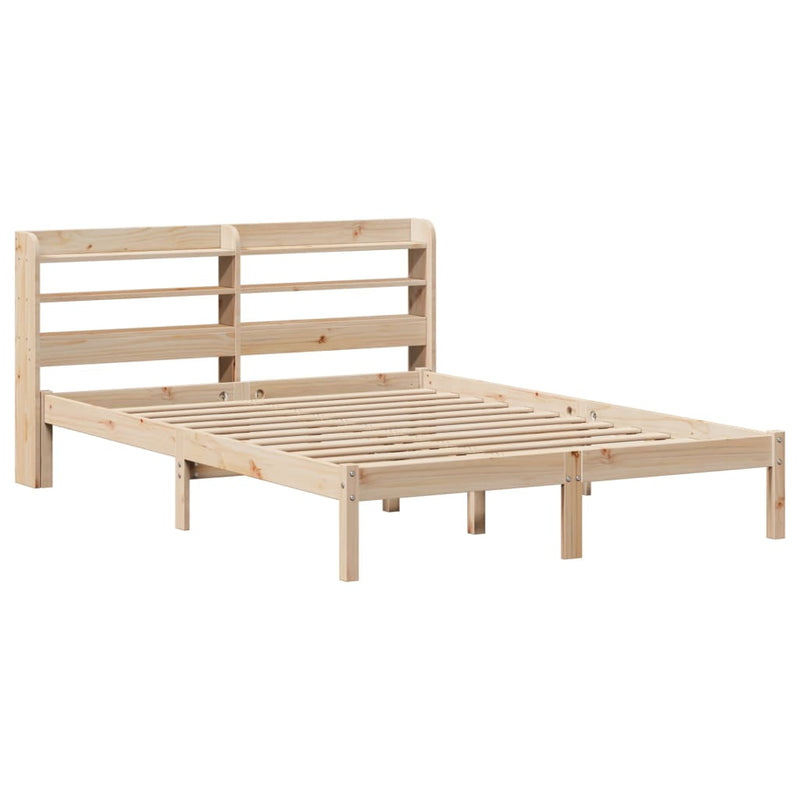 vidaXL tömör fenyőfa ágy matrac nélkül 150x200 cm