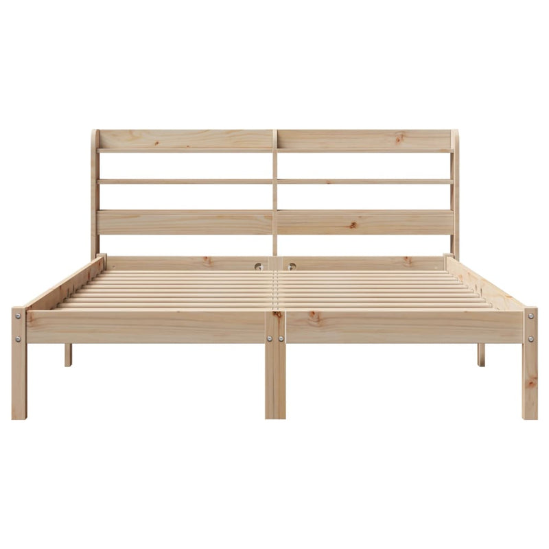 vidaXL tömör fenyőfa ágy matrac nélkül 150x200 cm
